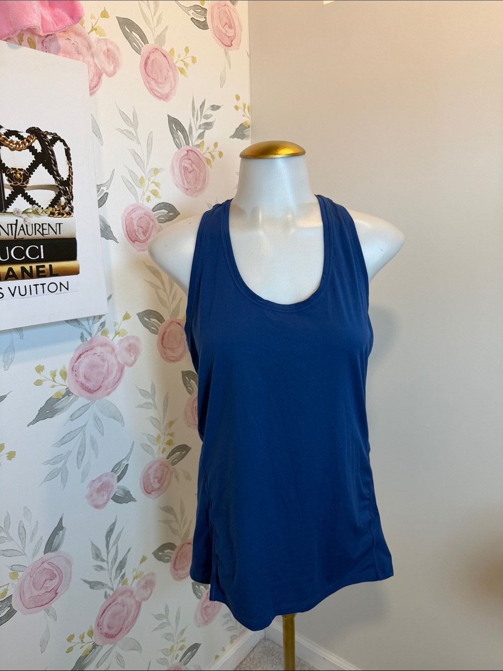 Athleta Royal Blue Racerback Tank Top